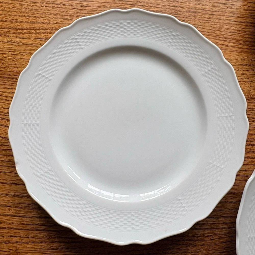 Belvedere by Kaiser W Germany set of 5 White plates ~10.5 in